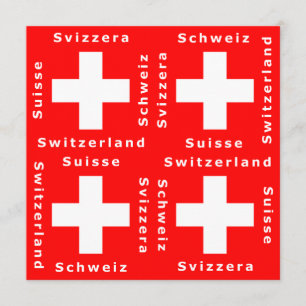 スイス連邦共和国、Suisse、SchweizのSvizzeraの招待状 招待状