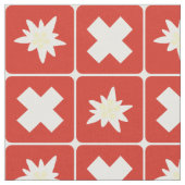 スイス連邦共和国Edelweissパターン ファブリック (クローズアップ)