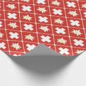 スイス連邦共和国Edelweissパターン ラッピングペーパー (角)