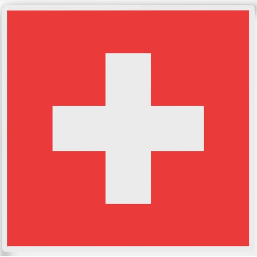 スイス連邦国旗 シール (正面)