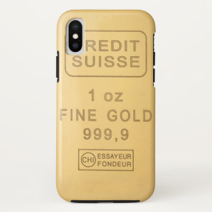 スイス金ゴールドバー iPhone XSケース