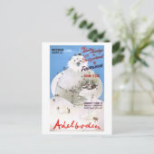 スイス・アデルボデン・ヴィンテージ旅行ポスター ポストカード (スタンド正面)