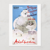 スイス・アデルボデン・ヴィンテージ旅行ポスター ポストカード (正面)