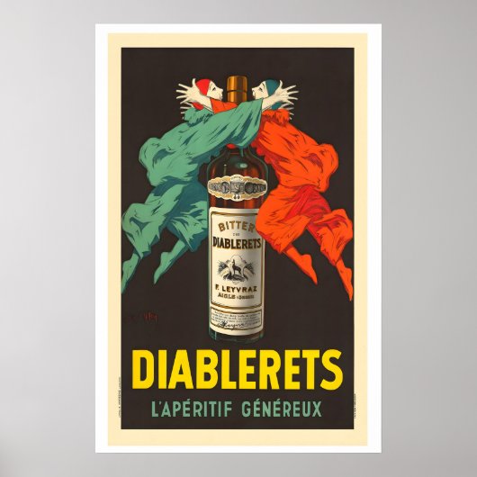 スイス アペリティフ ヴィンテージ フード＆ドリンク ポスター (正面)