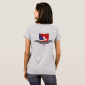 スイス・アメリカ国旗 Tシャツ (裏面フル)