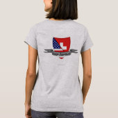 スイス・アメリカ国旗 Tシャツ (裏面)