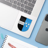 スイス、アーガウ州のカントンの紋章 シール (ノートパソコンとiPhone)