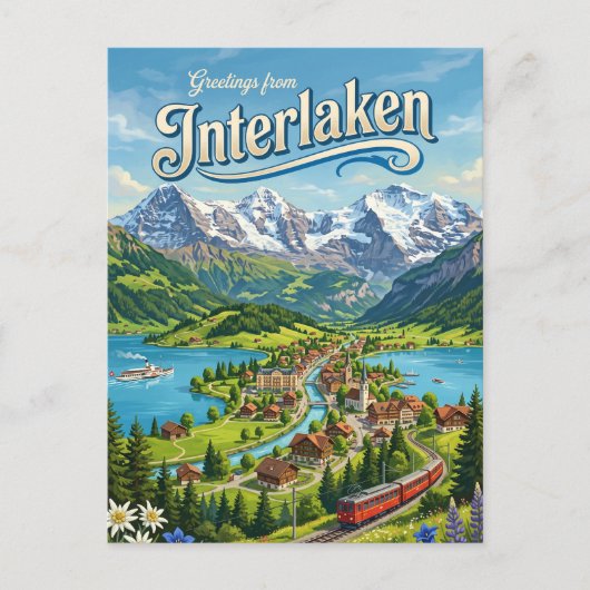 スイス インターラーケン ポストカード (正面)