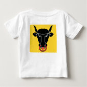 スイス ウーリ州の旗柄のベビーTシャツ ベビーTシャツ (裏面)