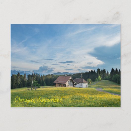 スイス，オベレゲリ ポストカード (正面)