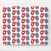 スイス&カントンティチーノフラッグ マウスパッド (正面)