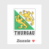 スイス，カントン・トゥルガウ国旗 シール (シート)