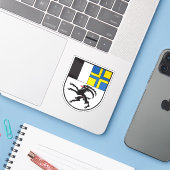 スイス グラウビュンデン州の紋章 シール (ノートパソコンとiPhone)
