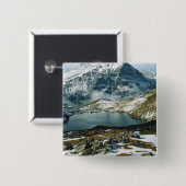 スイス、グリンデルワルト、ベルネーゼAlps、ビュー 缶バッジ (正面&裏面)