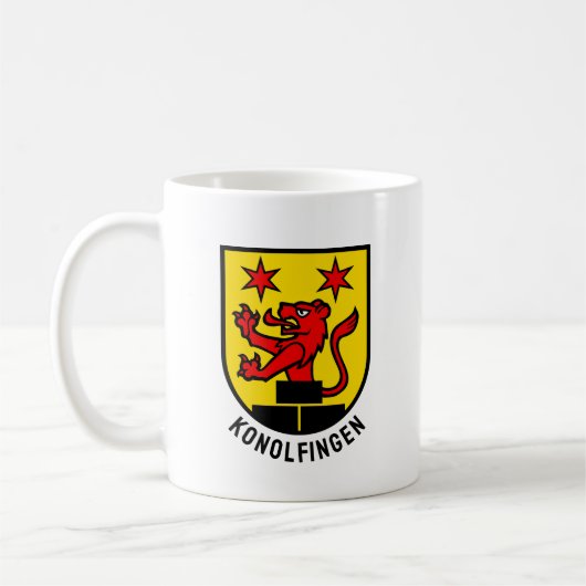 スイス、コノルフィンゲンの紋章 コーヒーマグカップ (左)
