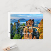 スイス・サクソンのバスティ橋 カード (正面/裏面インサイチュ)