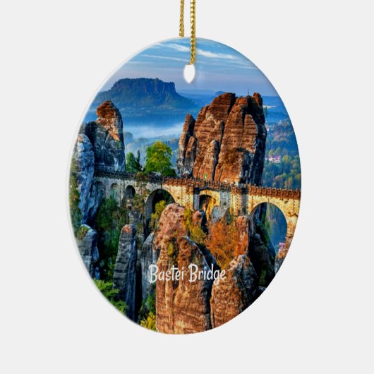 スイス・サクソンのバスティ橋 セラミックオーナメント (右)