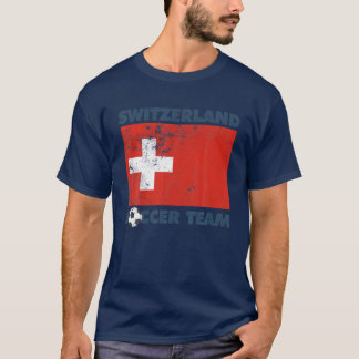 スイス・サッカーチーム国旗2022サポーター Tシャツ