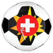 スイス・サッカー・スイス国旗/バン サッカーボール (回転)