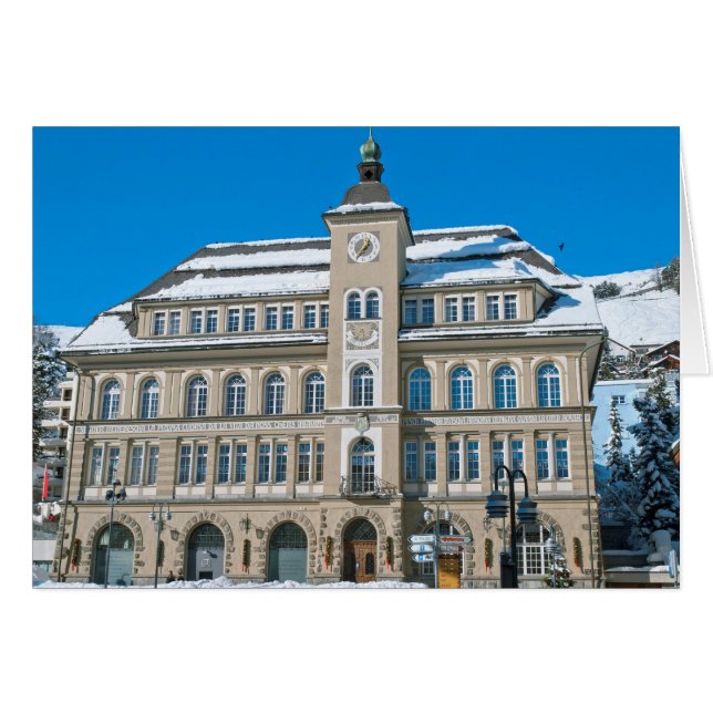 スイス、サン・モリッツの市庁舎 (正面横)