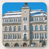 スイス、サン・モリッツの市庁舎 コースター (正面)