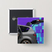 スイス,ジュネーブ:第75回年次ジュネーブ自動車10 缶バッジ (正面&裏面)