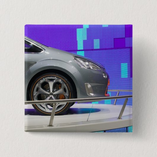 スイス，ジュネーブ：第75回年次ジュネーブ自動車5 缶バッジ (正面)