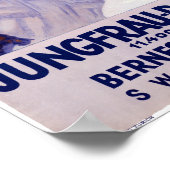 スイス・ジュンフラウ鉄道ヴィンテージのポスター ポスター (角)