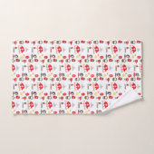 スイス – スイスの旅行おみやげパターン バスタオルセット (ハンドタオル)