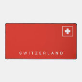 スイス |スイス国旗の色 デスクマット (正面)