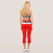 スイス・スイス国旗ファッション、フィットネス、スポーツ  カプリレギンス (裏面)