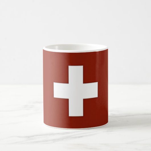 スイス – スイス国旗 –  コーヒーマグカップ (中央)