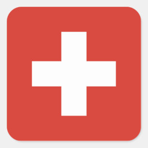 スイス/スイス国旗 スクエアシール