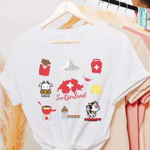 スイス – スイス文化 お土産アイコン Tシャツ