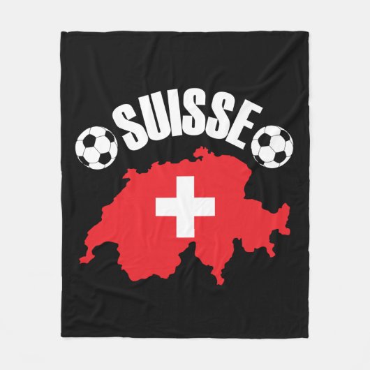 スイス・スイス・サッカー フリースブランケット (正面)