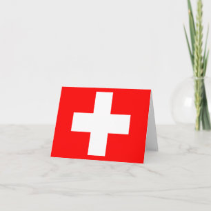 スイス(スイス)国旗 カード