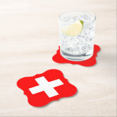 スイス（スイス）国旗 ペーパーコースター (インサイチュ)