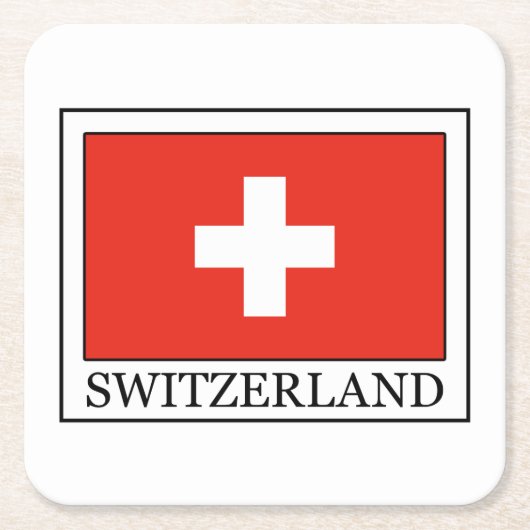 スイス スクエアペーパーコースター (正面)