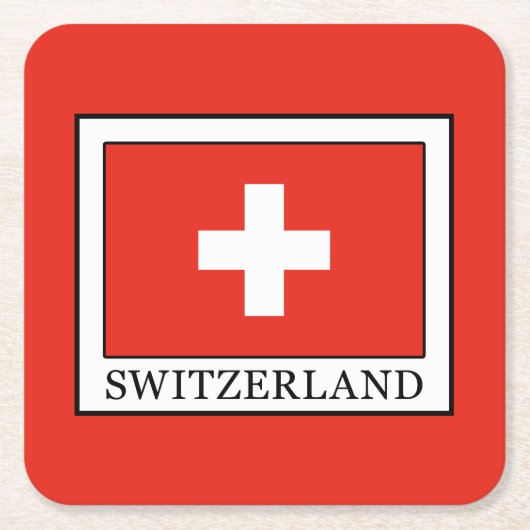 スイス スクエアペーパーコースター (正面)