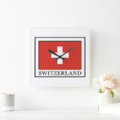 スイス スクエア壁時計 (ホーム)