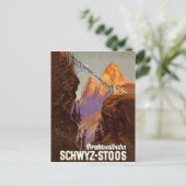 スイス、ストゥス、鉄道、橋の上の列車 ポストカード (スタンド正面)