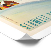 スイス ストース ヴィンテージ スキー ポスター (角)