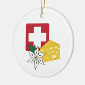 スイス セラミックオーナメント (左)