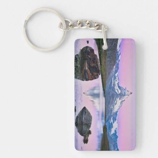 スイス·ゼルマットのマッターホーン山 キーホルダー (正面)