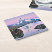 スイス·ゼルマットのマッターホーン山 スクエアペーパーコースター (アングル)