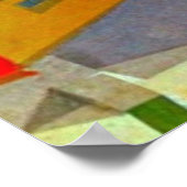 スイス、チューリッヒ市の通り。領域ビュー ポスター (角)