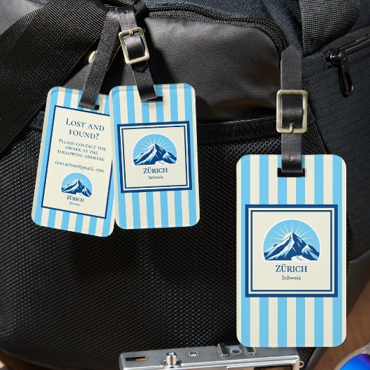 スイス チューリッヒ 山 荷物タグ ラゲッジタグ