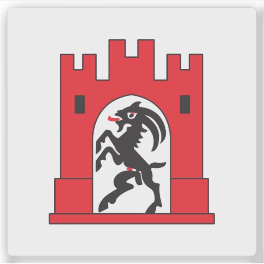 スイス・チュール国旗 シール (正面)