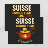 スイス チーズフォンデュ チーム 招待状 (正面/裏面)