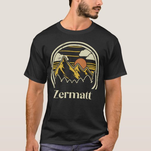 スイス ツェルマット アルプス 登山 アウトドア Tシャツ (正面)